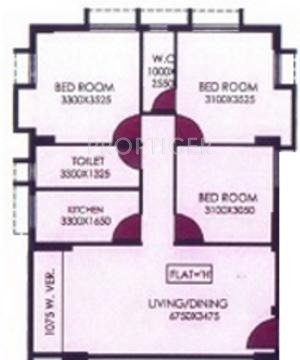 Emjay Shyam Residency (3BHK+3T (1,483 sq ft) 1483 sq ft)