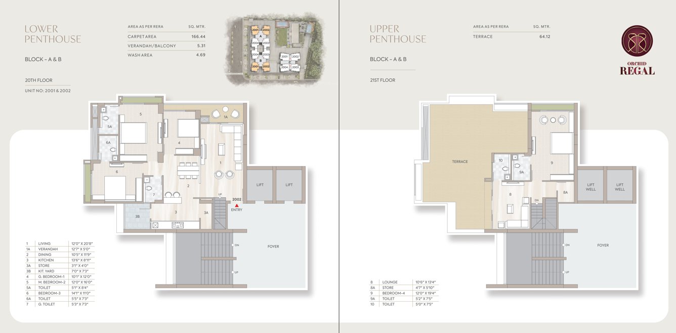  orchid regal Floor Plan Penthouse Floor Plan