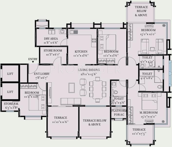 Kolte Patil 24K Glitterati (3BHK+3T (2,480 sq ft) + Study Room 2480 sq ft) Kolte Patil 24K Glitterati (3BHK+3T (2,480 sq ft) + Study Room 2480 sq ft)
