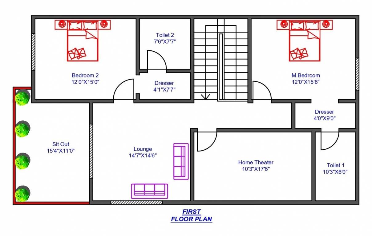  royal village Floor Plan First Floor Plan
