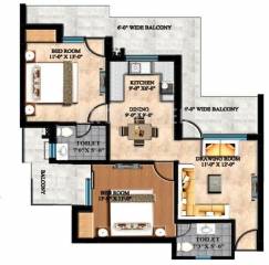 Bakshish Gulmohar Heights (2BHK+2T (1,280 sq ft) 1280 sq ft)