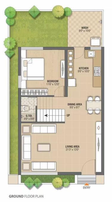 villa Floor Plan Ground Floor Plan