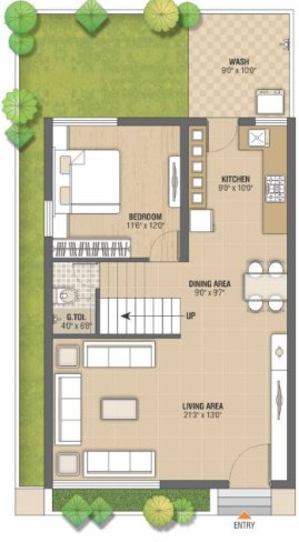 villa Floor Plan Ground Floor Plan