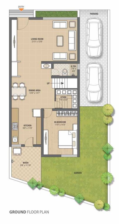 villa Floor Plan Ground Floor Plan