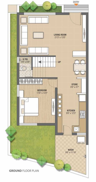 villa Floor Plan Ground Floor Plan