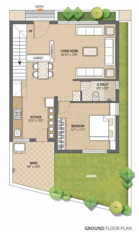 villa Floor Plan Ground Floor Plan