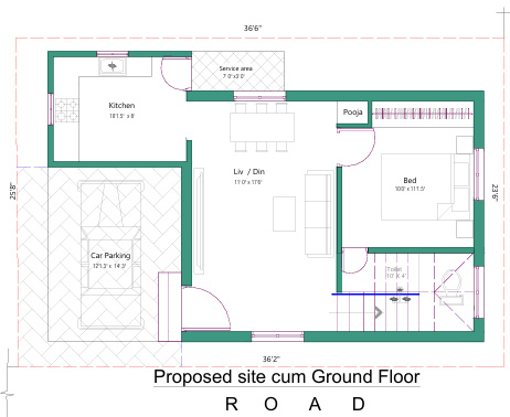  aravind-villas Floor Plan Ground Floor Plan