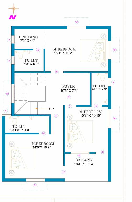  aravind villas Floor Plan First Floor Plan