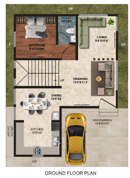  nidhi palms Floor Plan Ground Floor Plan