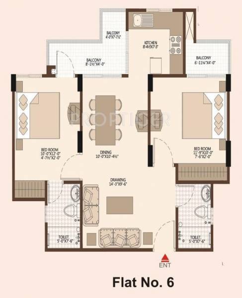ARG Divine Enclave (2BHK+2T (984 sq ft) 984 sq ft) ARG Divine Enclave (2BHK+2T (984 sq ft) 984 sq ft)