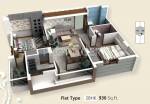 Aradhana Bhavyaa Heights (2BHK+2T (930 sq ft) 930 sq ft) Aradhana Bhavyaa Heights (2BHK+2T (930 sq ft) 930 sq ft)