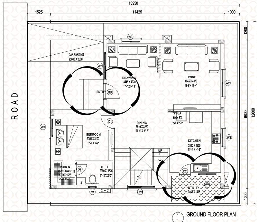  aavaas sahita Floor Plan Ground Floor Plan