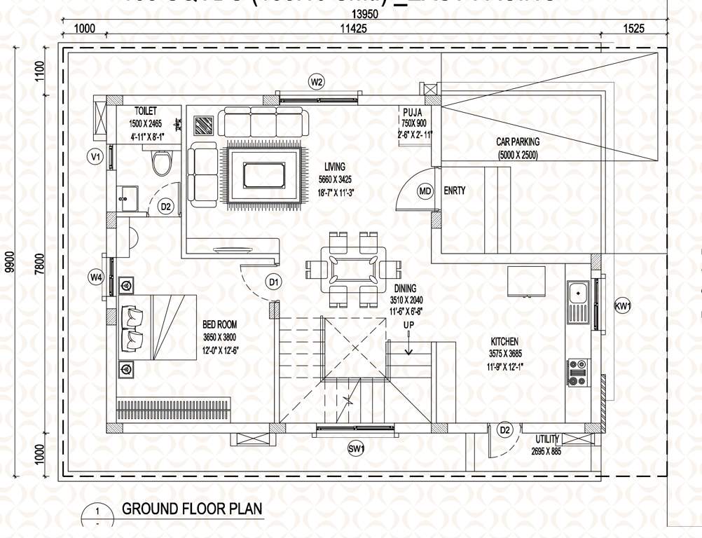  aavaas sahita Floor Plan Ground Floor Plan
