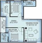 Manglam Metropolis (2BHK+2T (1,103 sq ft) 1103 sq ft)