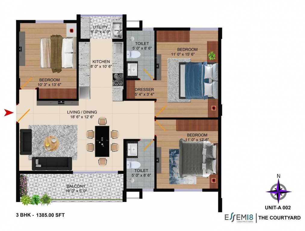 Floor Plan the courtyard Floor Plan Floor Plan