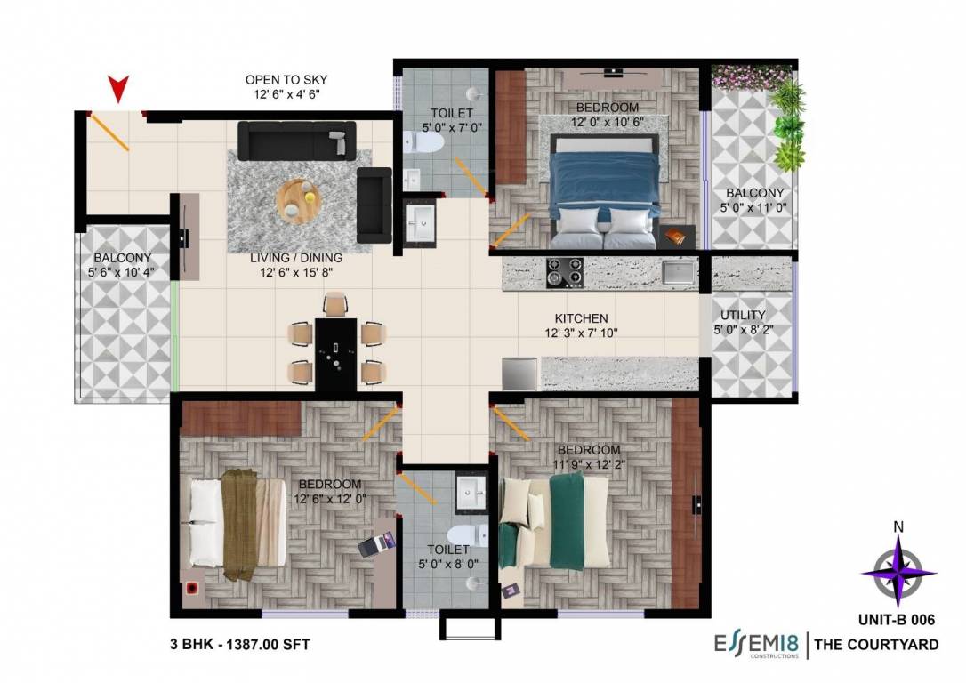 Floor Plan the courtyard Floor Plan Floor Plan