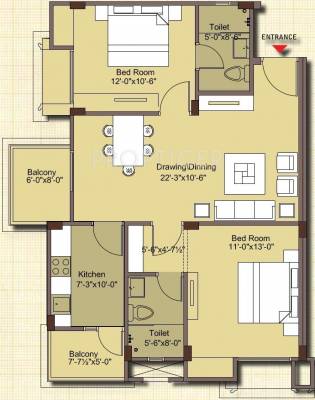 Mahima Nirvana (2BHK+2T (1,063 sq ft) 1063 sq ft) Mahima Nirvana (2BHK+2T (1,063 sq ft) 1063 sq ft)