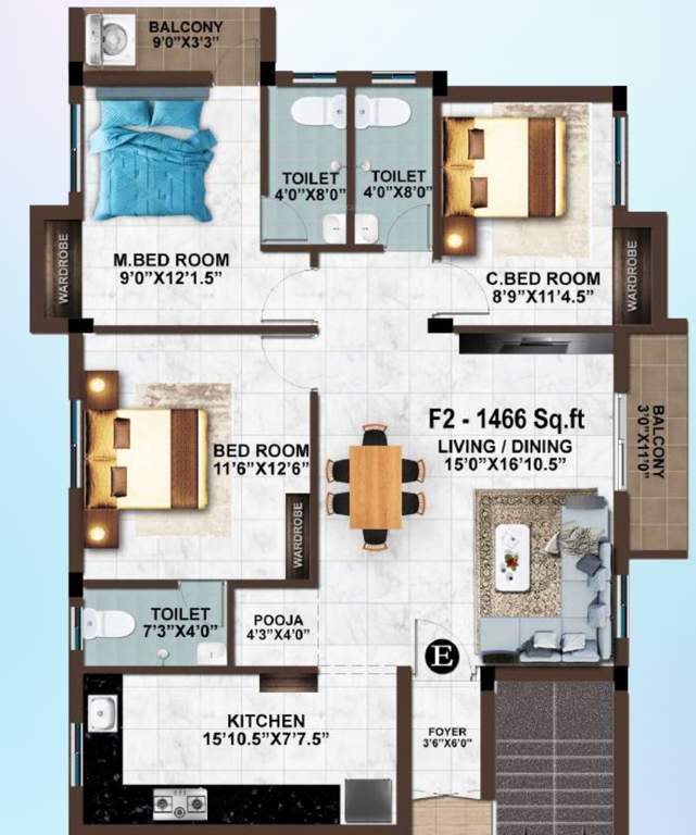  madhu enclave Floor Plan Floor Plan