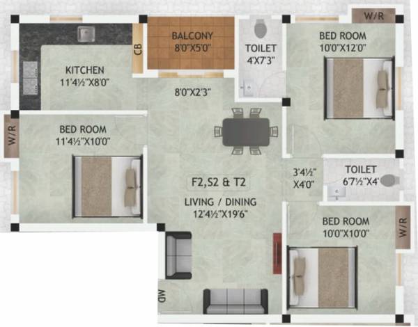  sai-shrishti-flats Floor Plan Floor Plan