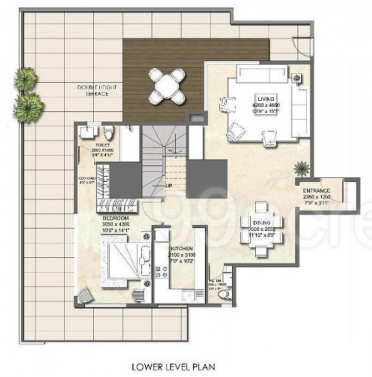 sky forest Floor Plan Lower Level Duplex Plan