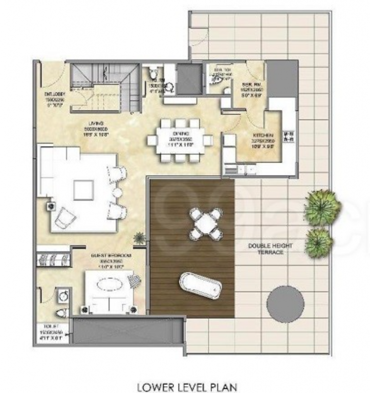 sky forest Floor Plan Lower Level Duplex Plan