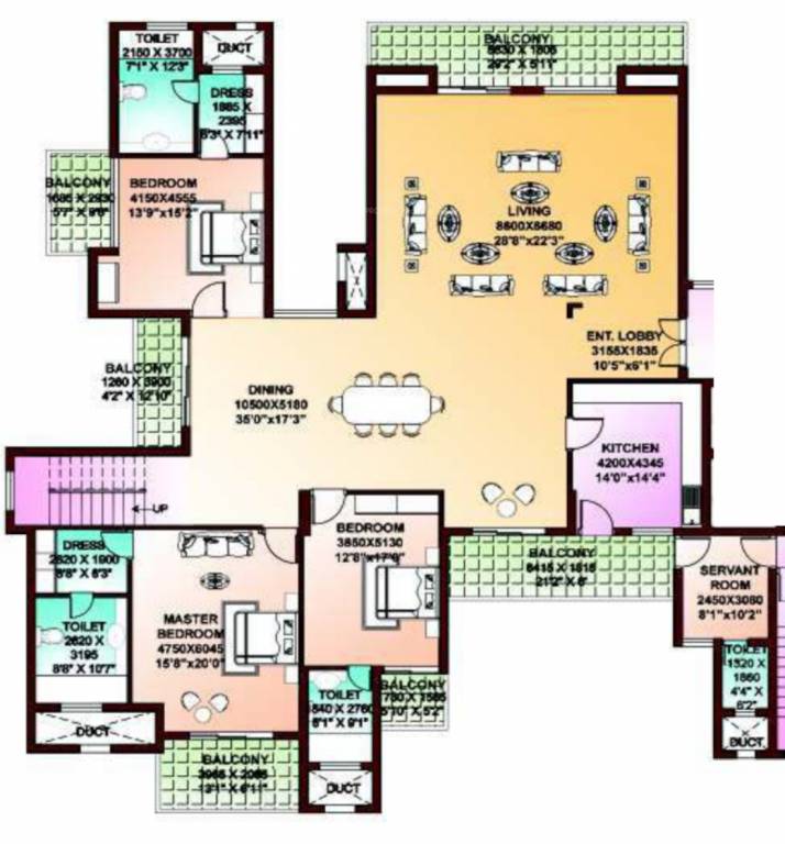  la tropicana Floor Plan Lower Level Penthouse Plan