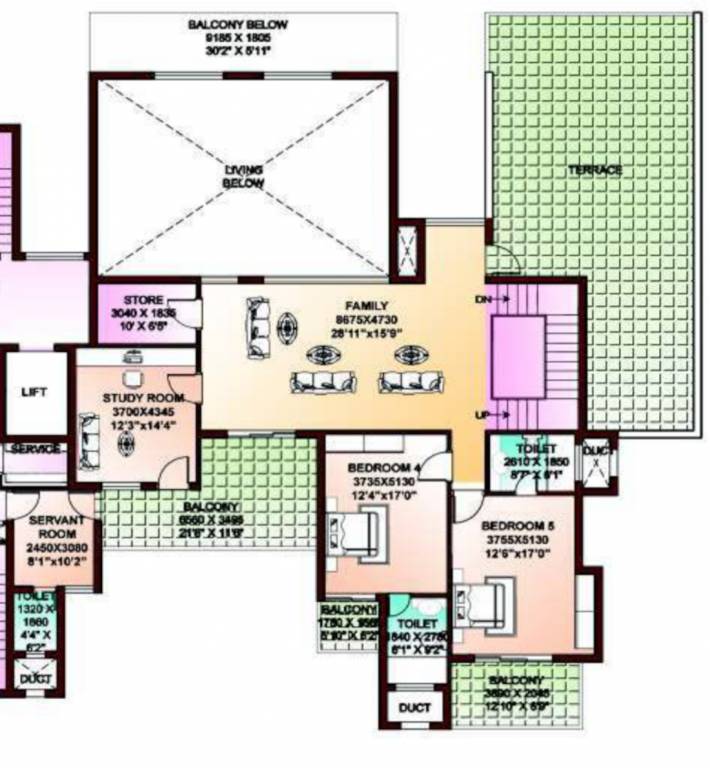  la tropicana Floor Plan Upper Level Penthouse Plan