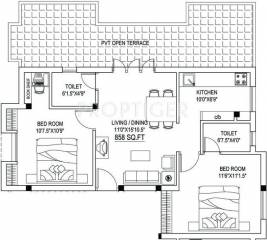 Aswin Aaron (2BHK+2T (858 sq ft) 858 sq ft)