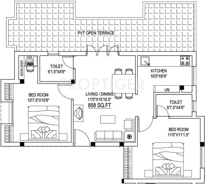 Aswin Aaron (2BHK+2T (858 sq ft) 858 sq ft)