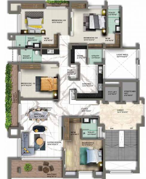  the-address Floor Plan Floor Plan