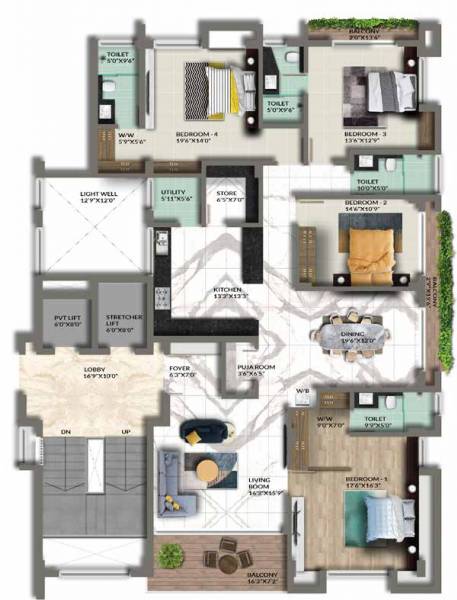  the-address Floor Plan Floor Plan