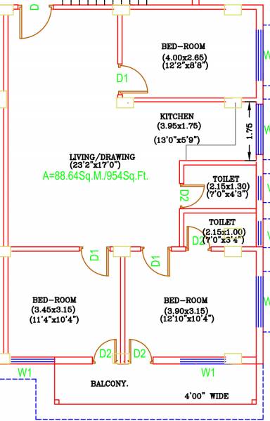  sudipta-apartment Floor Plan Floor Plan