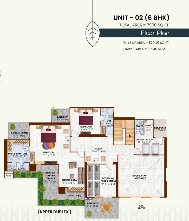Upper Level Duplex Plan vaastu homes Floor Plan Upper Level Duplex Plan