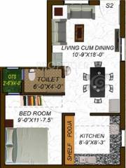 Shree Kaja Flats (1BHK+1T (493 sq ft) 493 sq ft)