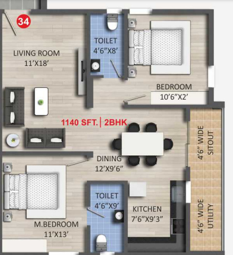 Floor Plan gokulam block b Floor Plan Floor Plan