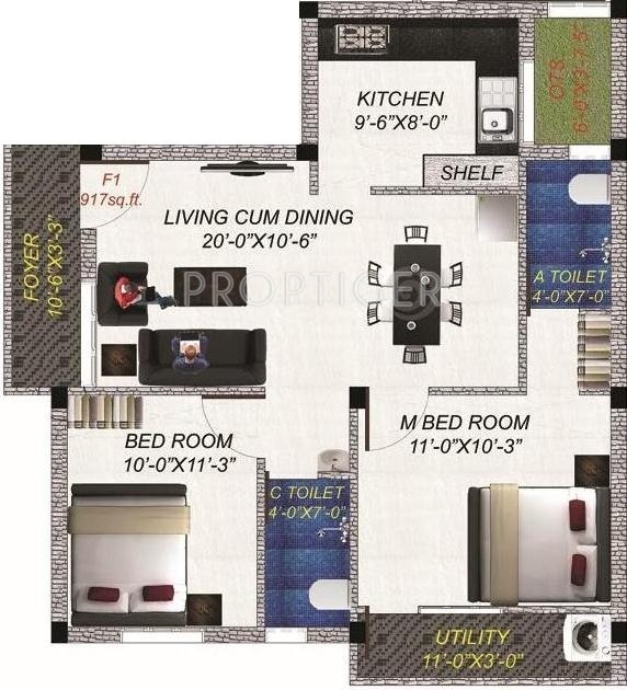 Shree Vishva Flats (2BHK+2T (917 sq ft) 917 sq ft) Shree Vishva Flats (2BHK+2T (917 sq ft) 917 sq ft)