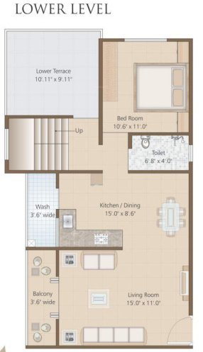 greens Floor Plan Lower Level Duplex Plan