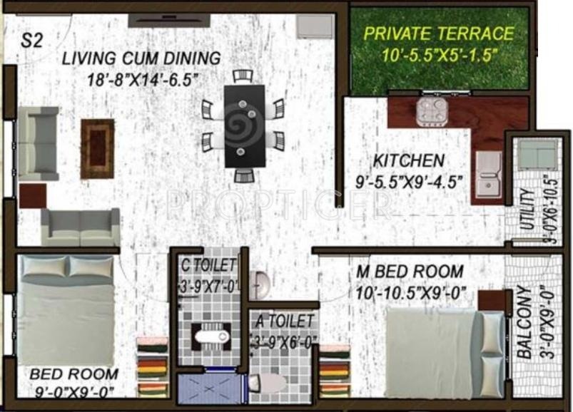 Shree Vina Flats (2BHK+2T (892 sq ft) 892 sq ft) Shree Vina Flats (2BHK+2T (892 sq ft) 892 sq ft)