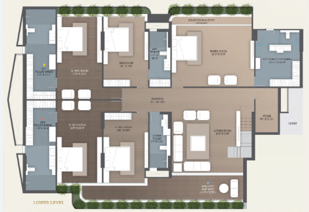 greenwoods aspire Floor Plan Lower Level Duplex Plan