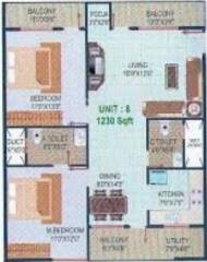 Devagiri Devagiri Greens (2BHK+2T (1,230 sq ft) 1230 sq ft)