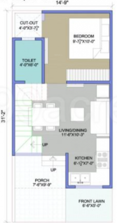  meadows villa Floor Plan Ground Floor Plan