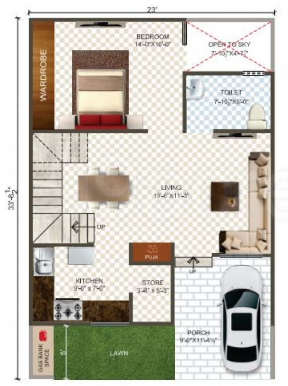  meadows villa Floor Plan Ground Floor Plan