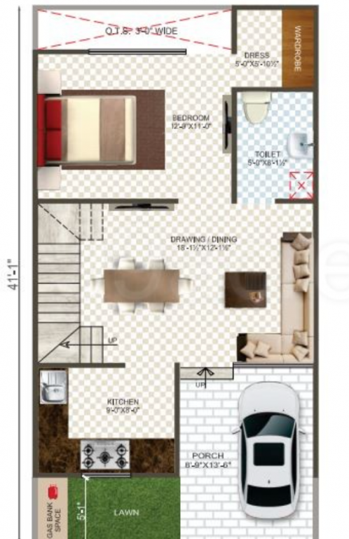  meadows villa Floor Plan Ground Floor Plan