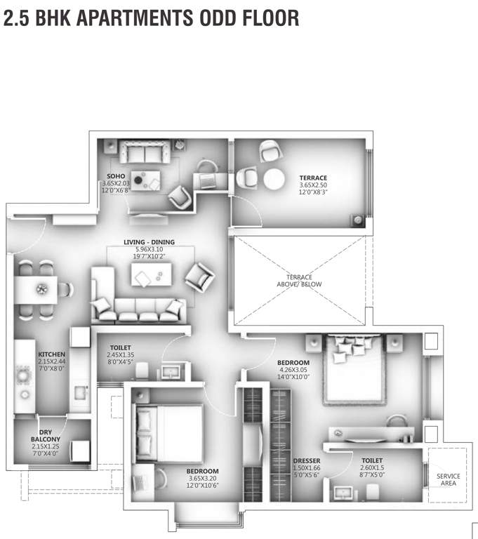  ganga legend a2 and b4 Floor Plan Floor Plan