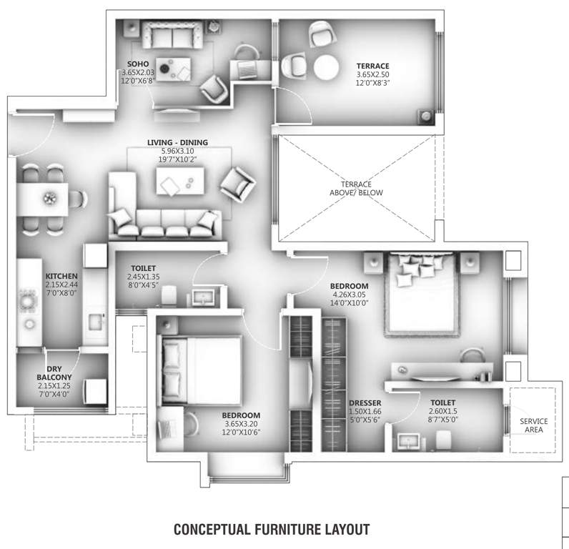  ganga legend a2 and b4 Floor Plan Floor Plan