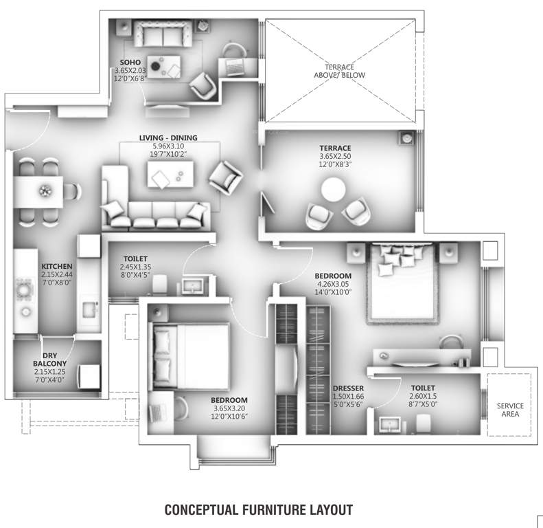  ganga legend a2 and b4 Floor Plan Floor Plan