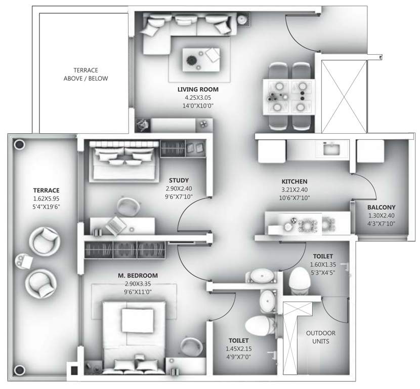  ganga legend a2 and b4 Floor Plan Floor Plan
