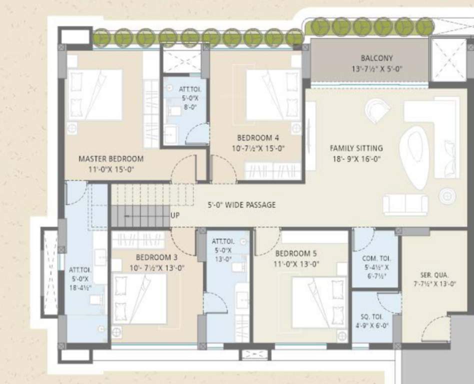  greenwoods aaranya Floor Plan Lower Level Penthouse Plan