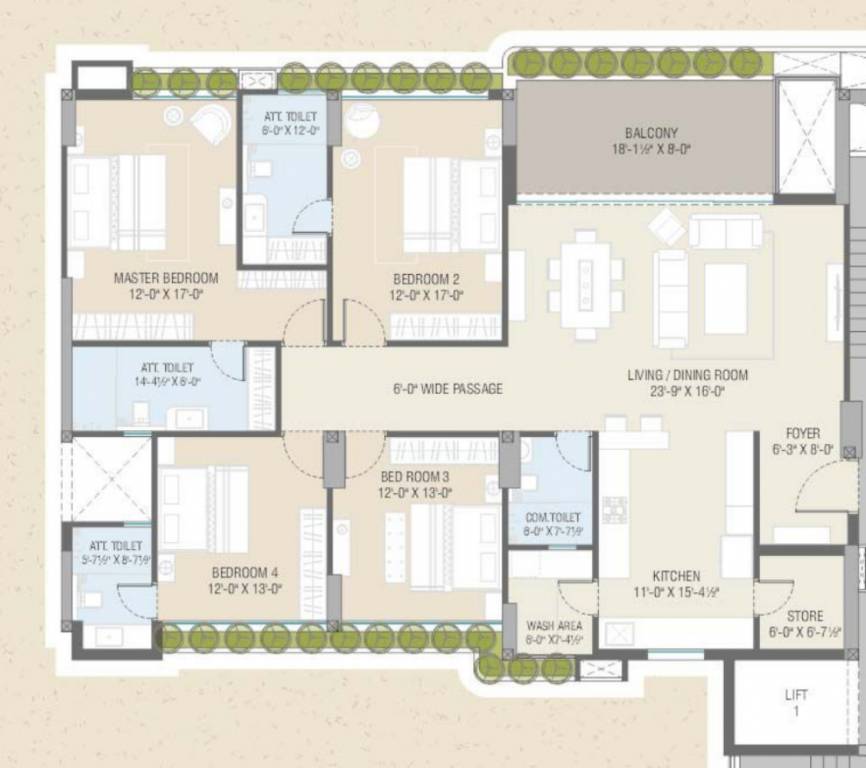  greenwoods aaranya Floor Plan Floor Plan