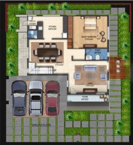  palm springs Floor Plan Ground Floor Plan